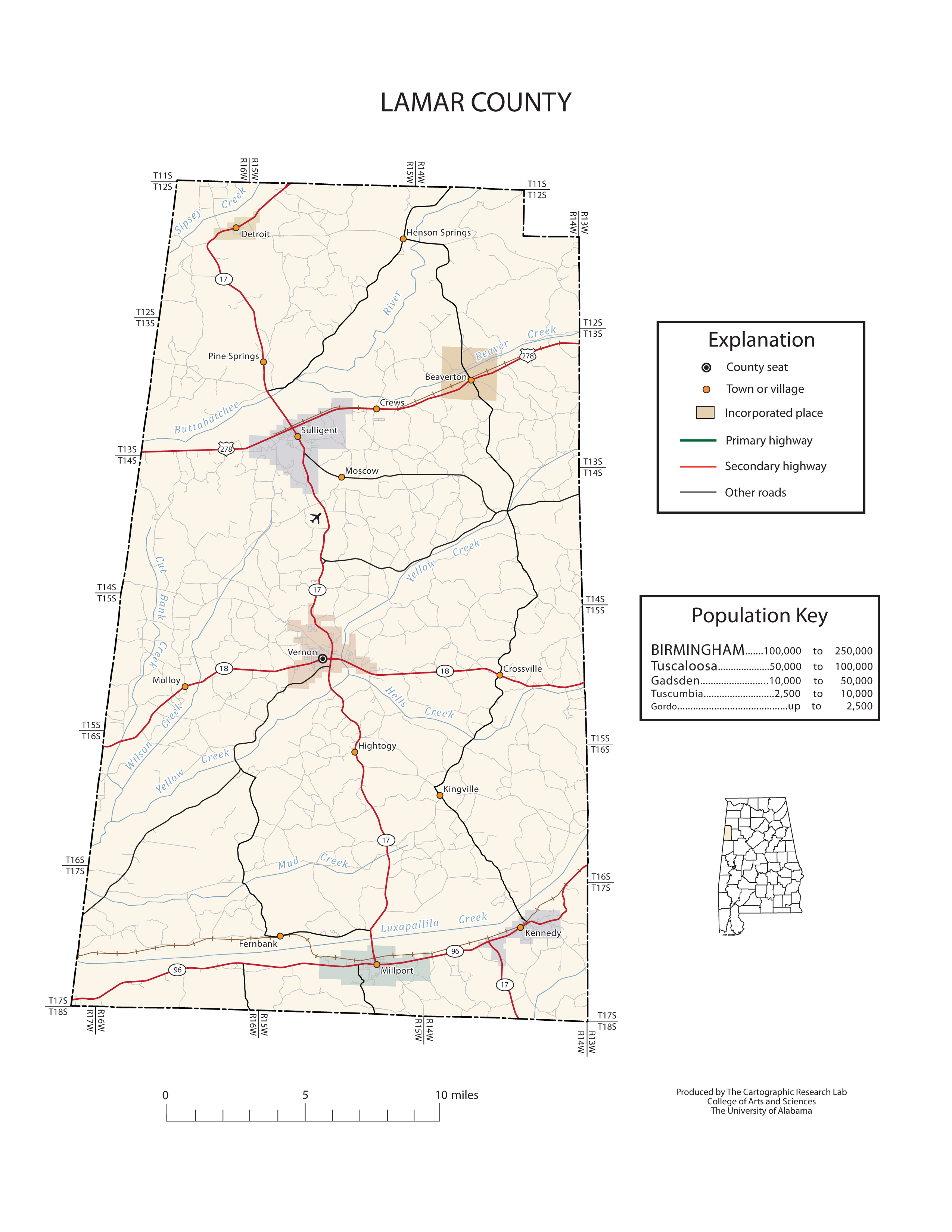 Maps of Lamar County