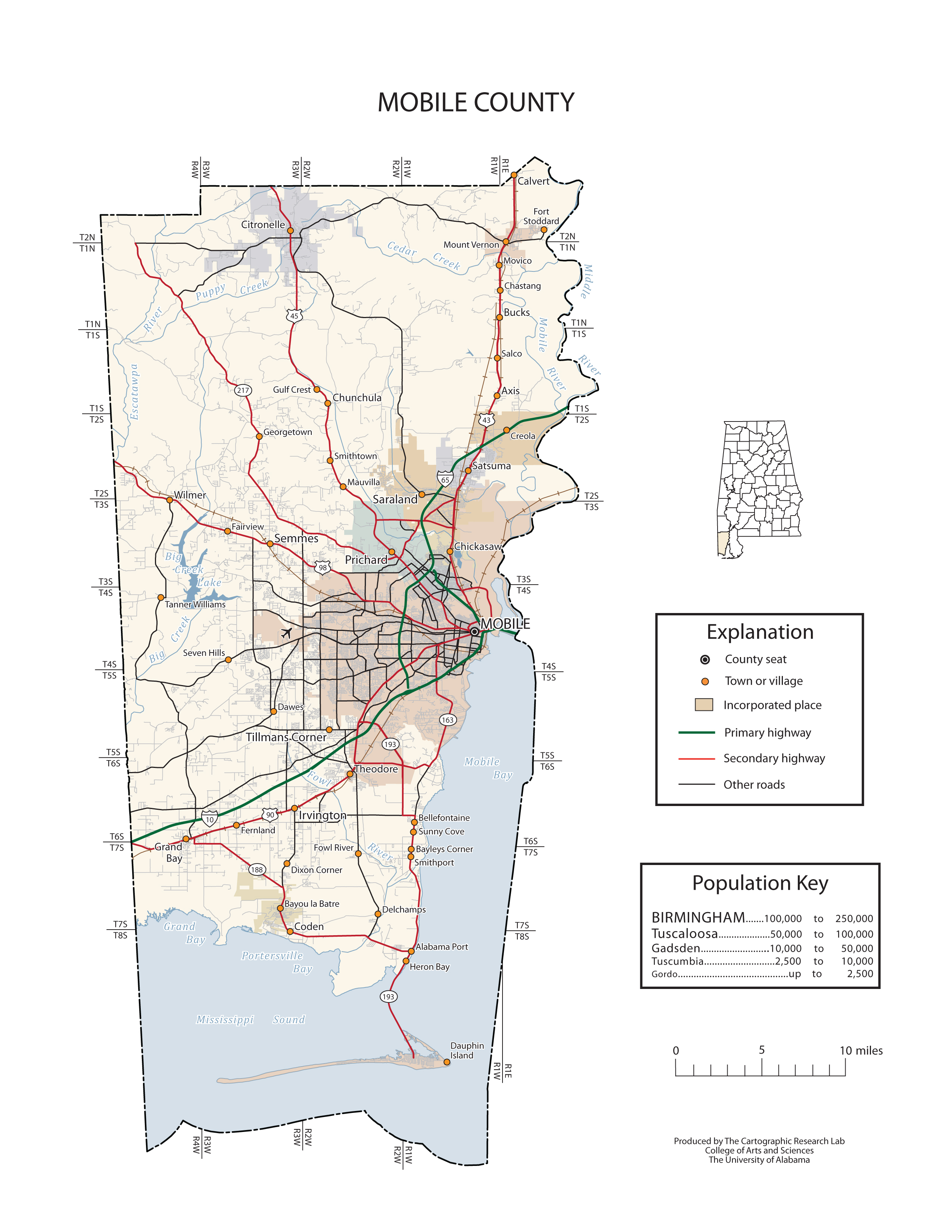 Map Of Mobile Al Maps Of Mobile County