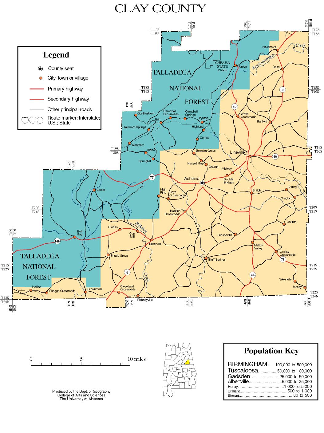 Maps of Clay County