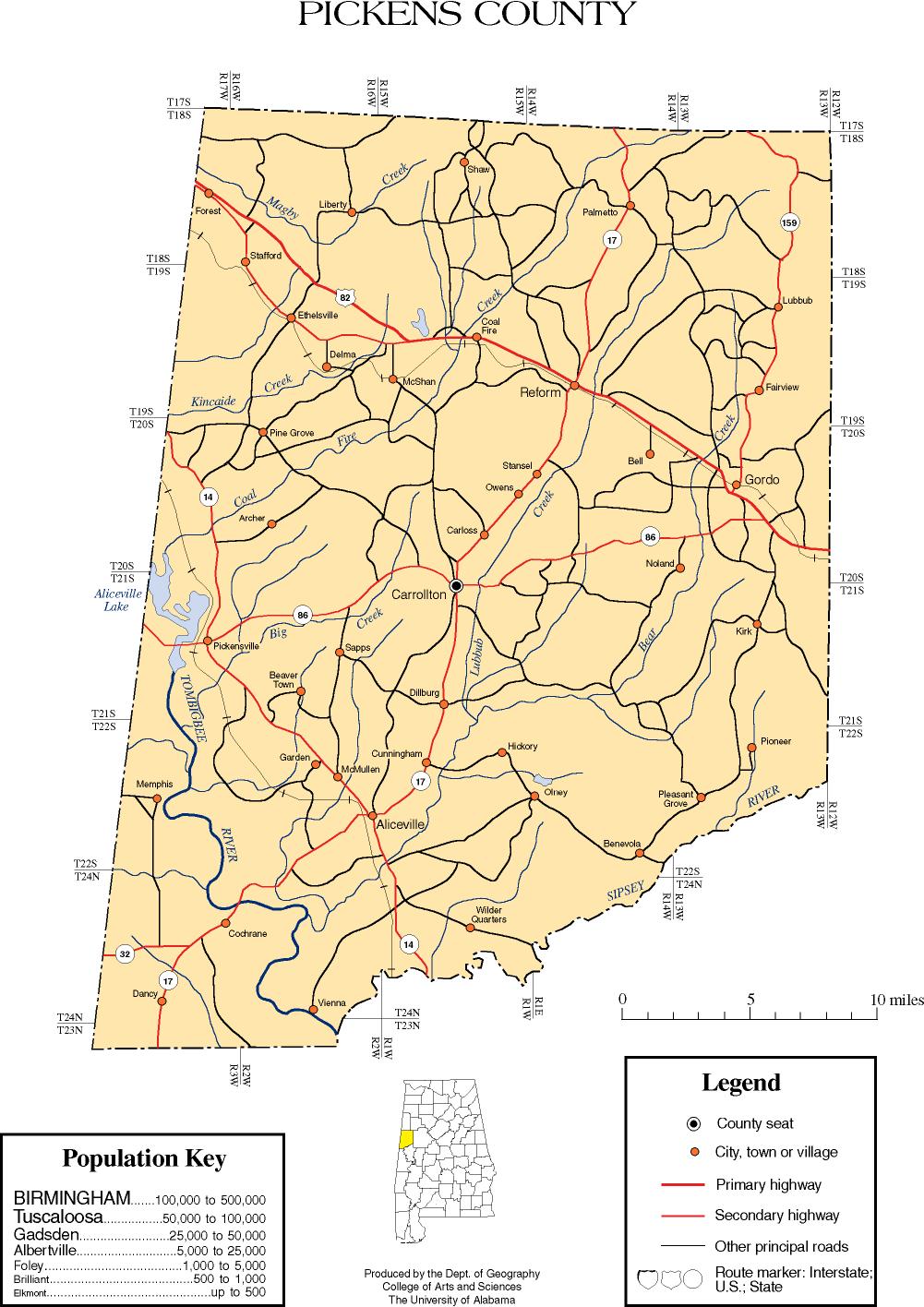 Alabama County Map