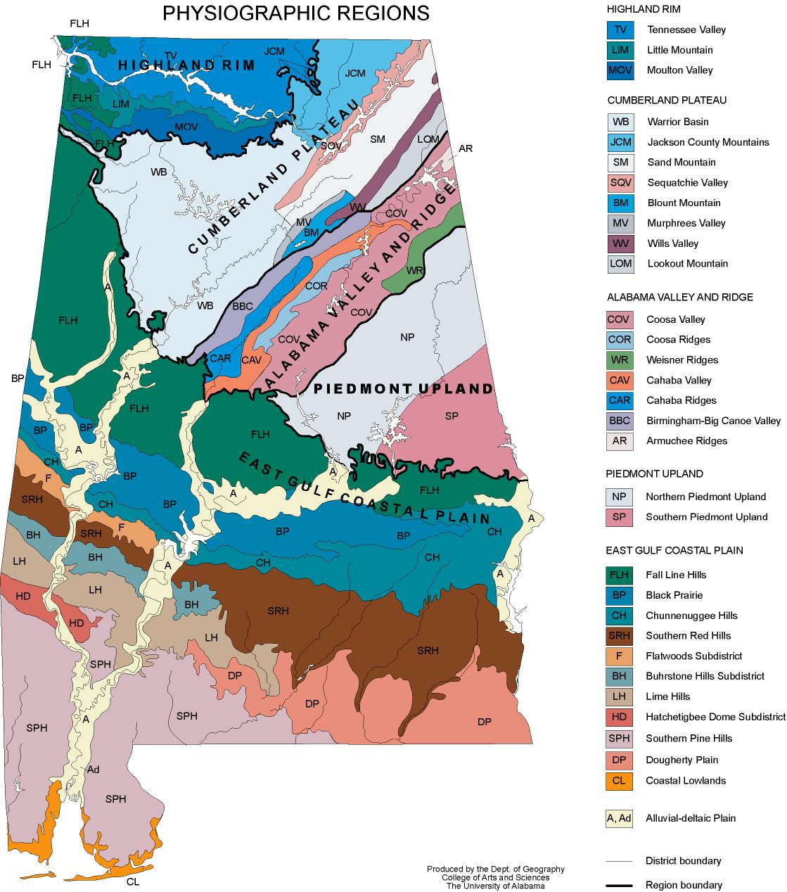 Alabama Geography from NETSTATE.COM