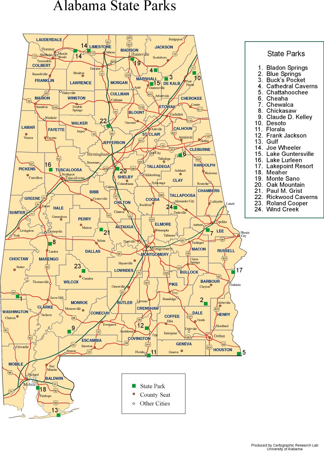 Alabama Outline Maps And Map Links