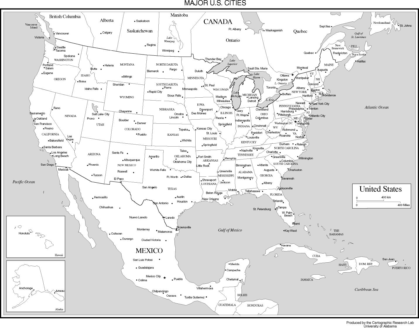 United States Map And Cities