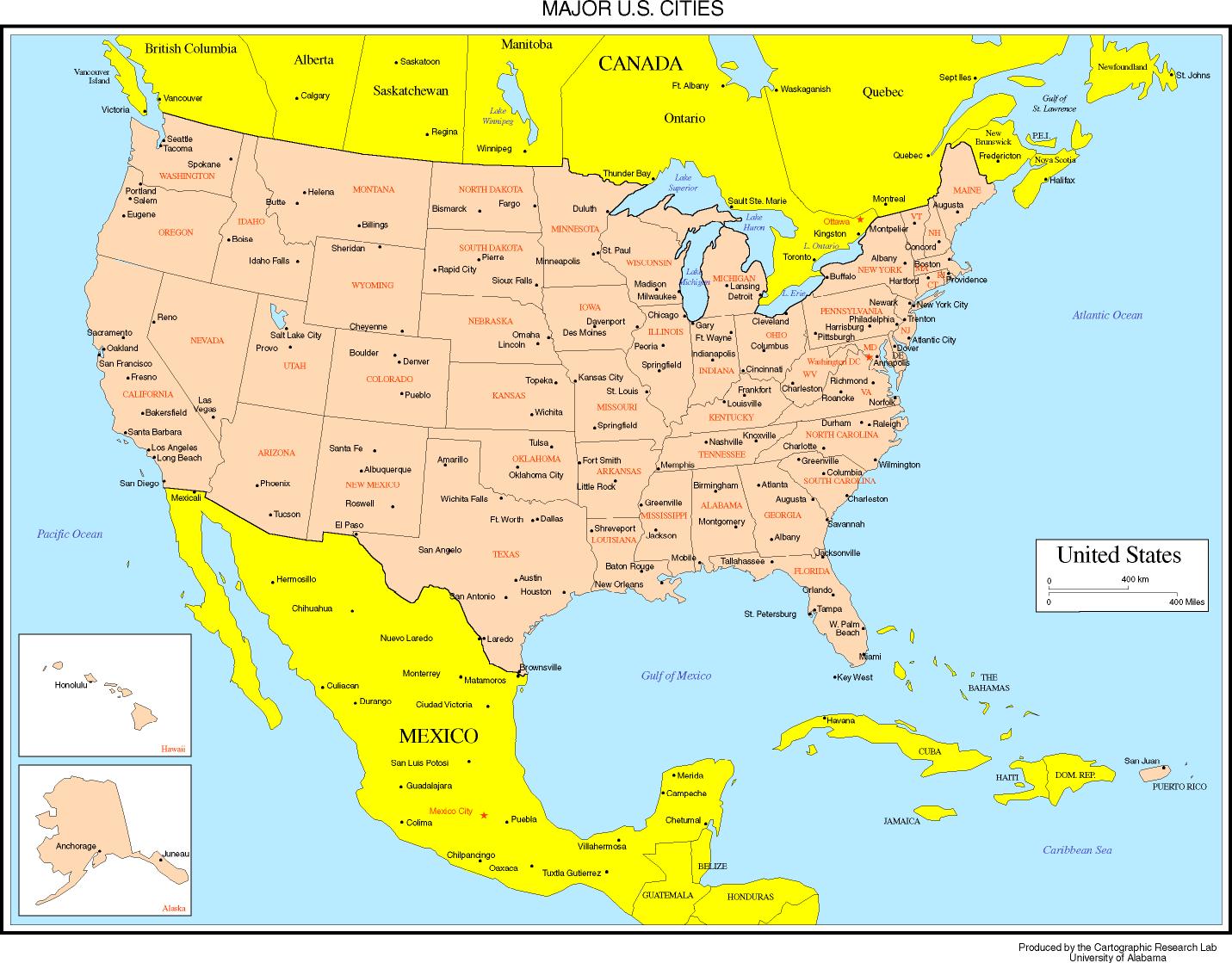 Map Of Usa And Cities Maps Of The United States