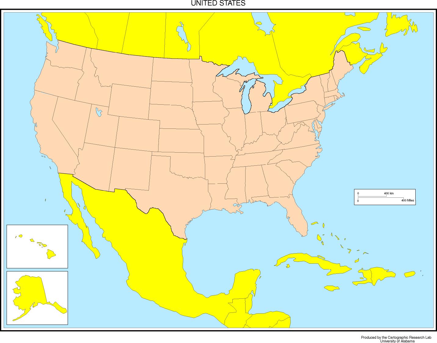 United States And Mexico Map
