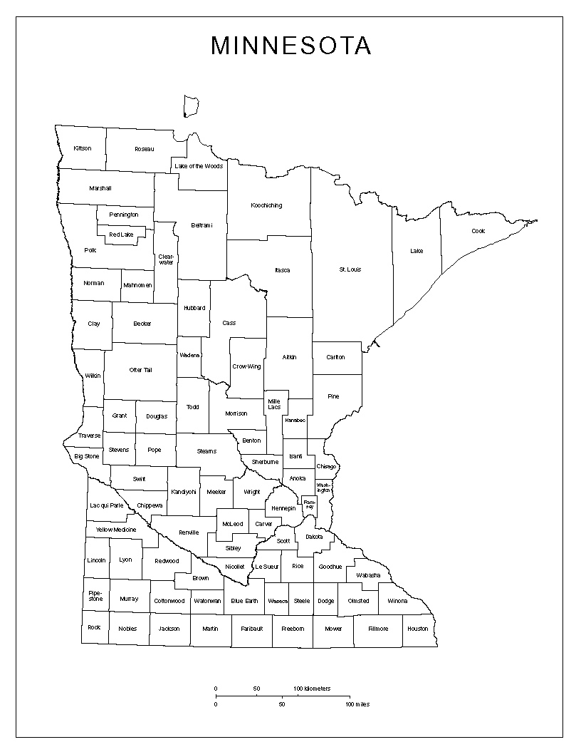 Minnesota County Map Printable Printable Word Searches