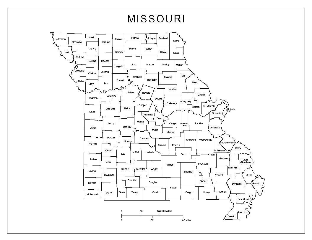 Map Of Mo Counties Maps Of Missouri