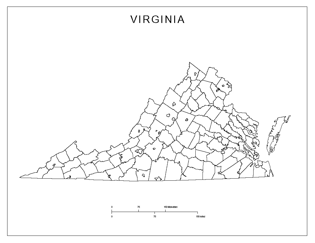 virginia map with county lines Maps Of Virginia virginia map with county lines