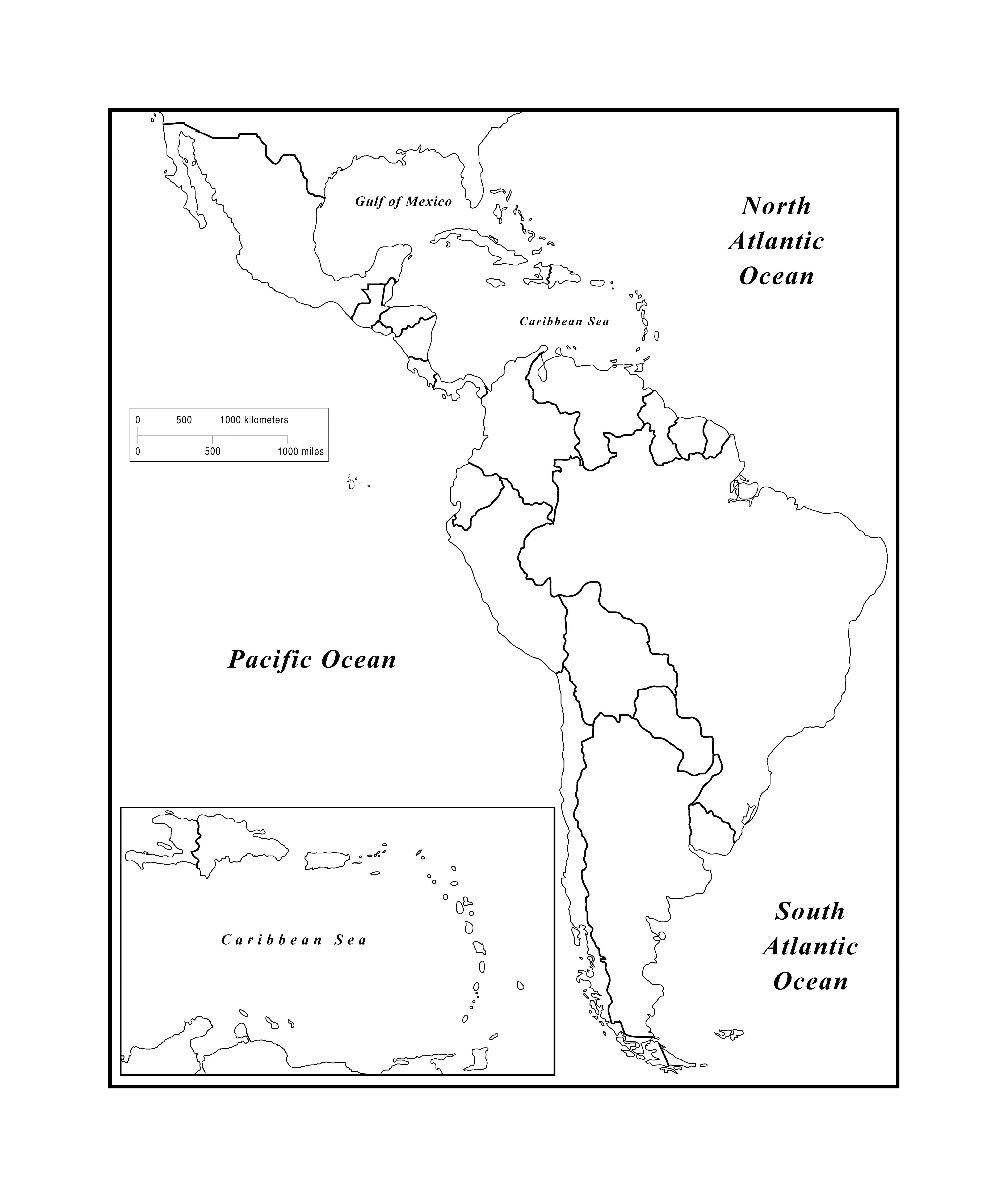 Latin America Outline Maps 88