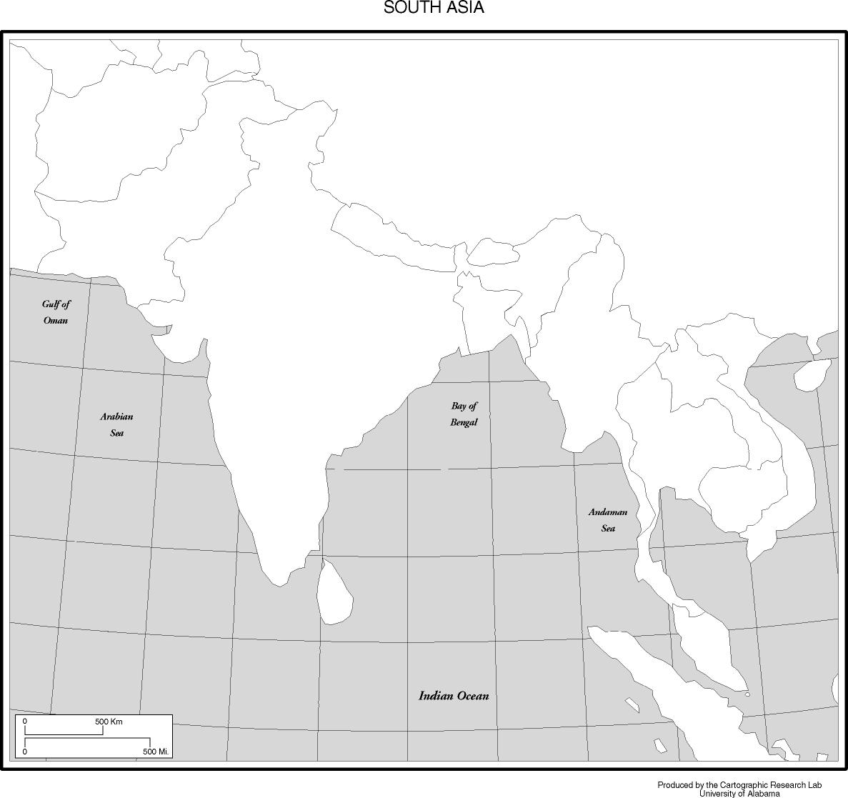 South Asia Map Black And White Maps Of Asia, Page 2