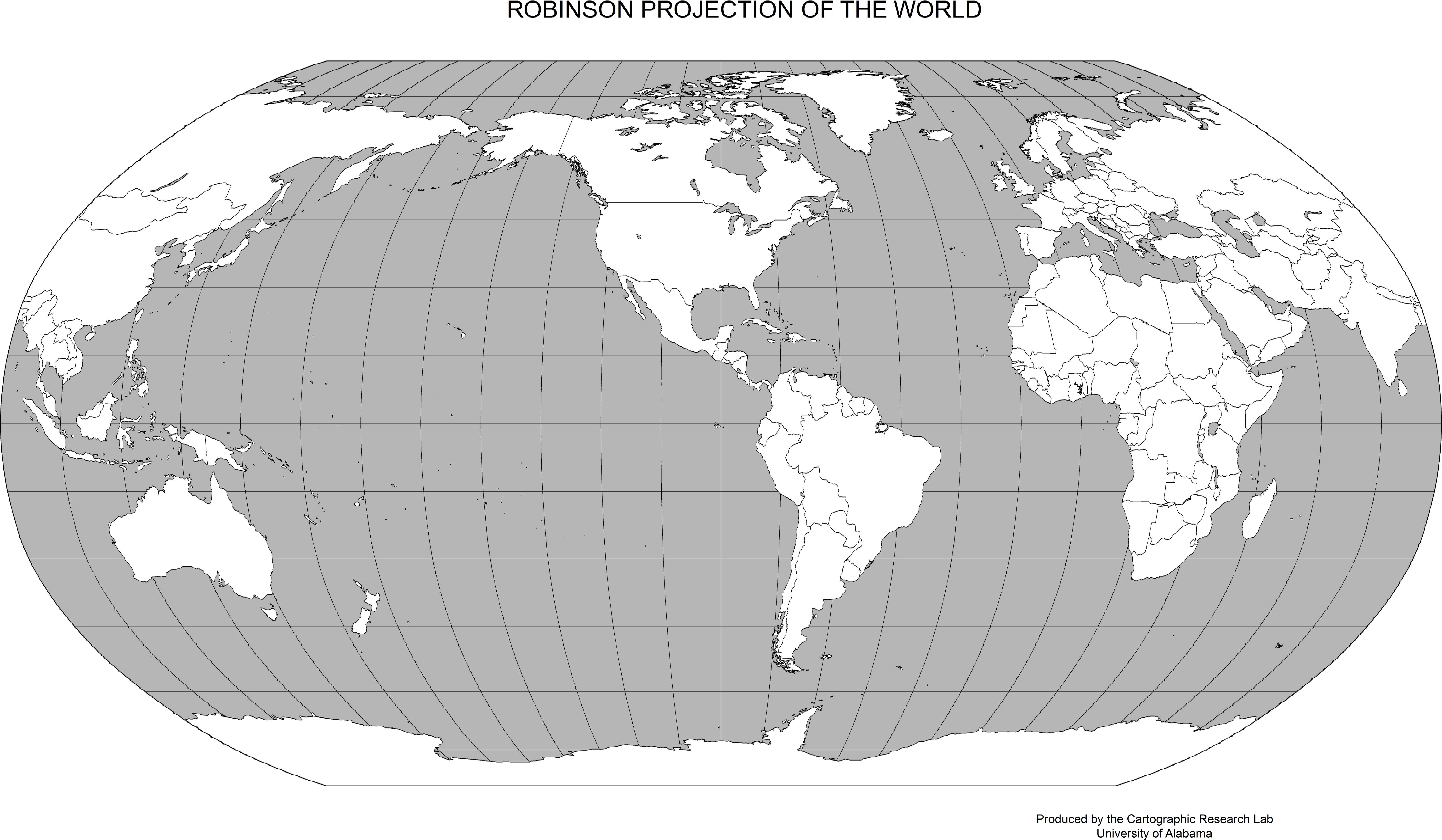Robinson Projection World Map World Map Interactive