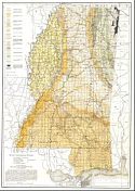 A Provisional Geological and Topographic Map of Mississippi