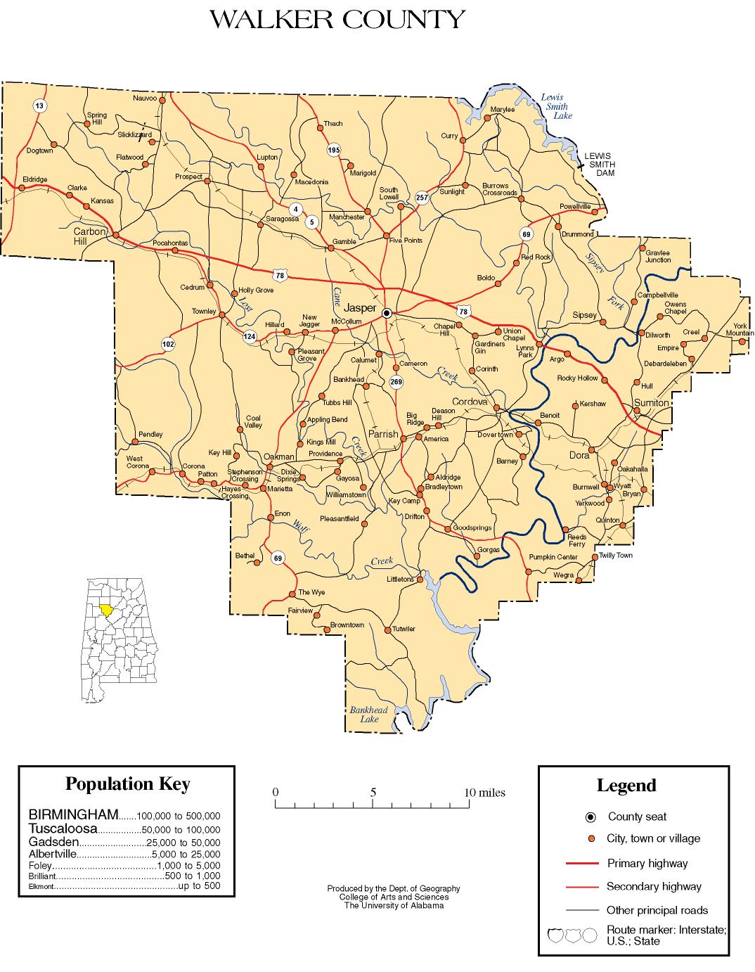 Maps Of Walker County