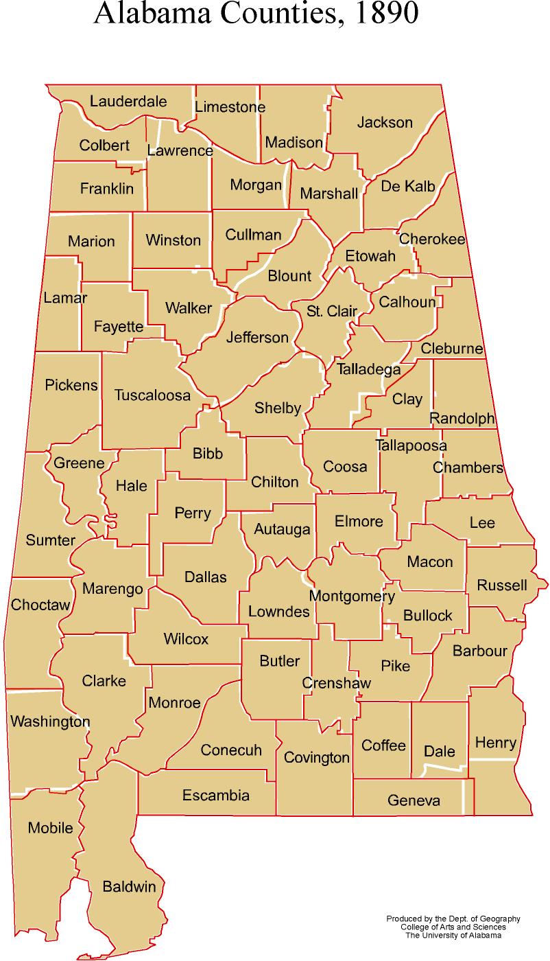Alabama Maps - Historic