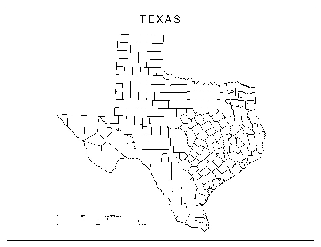 Texas Map Of Counties - United States Map