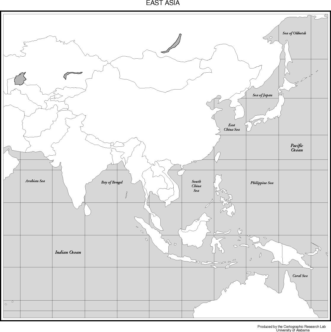 Карта южного востока